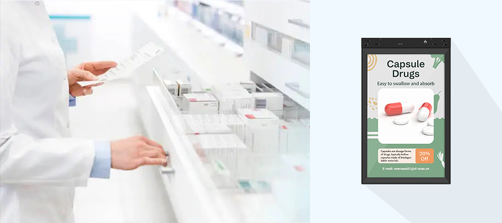 lcd screen in pharmacy
