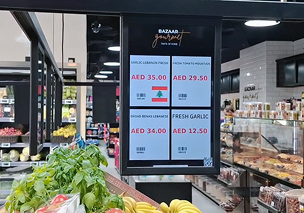 Digital Displays in Dubai Gourmet Food Grocery Store