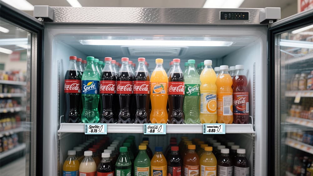e ink shelf label in beverage shop.jpg